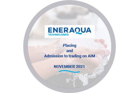 Eneraqua Technologies float on AIM and qualify for London Stock Exchange's Green Economy Mark