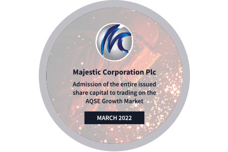 Majestic Corporation float on the ASQE Growth Market
