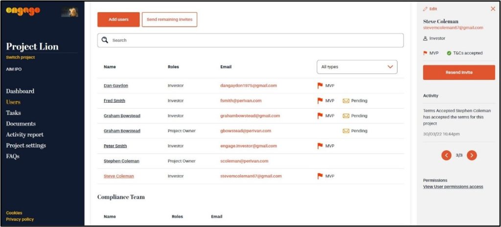 Engage Data Room Compliance