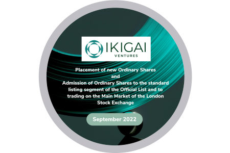 Ikigai Ventures float on the Main Market of the LSE