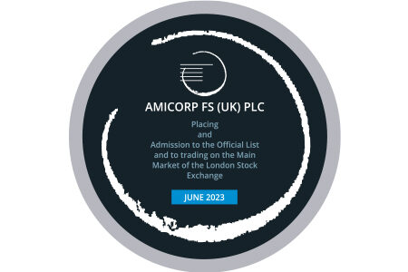Amicorp FS (UK) float on the Main Market of  the LSE