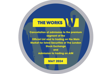 TheWorks move from trading on the LSE Main Market to AIM