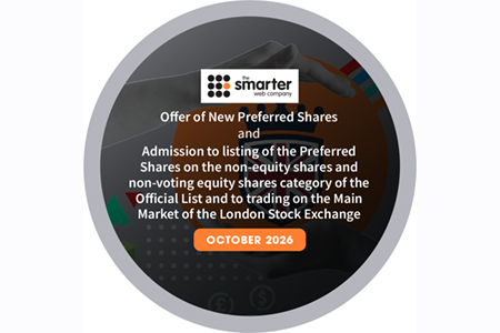 The Smarter Web Company complete preferred share issue and admission to trading on the Main Market of the LSE